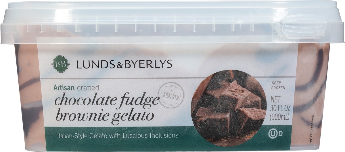 slide 5 of 9, Lunds & Byerlys Chocolate Fudge Brownie Gelato 30 fl oz, 30 fl oz