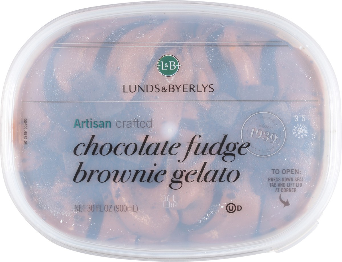 slide 8 of 9, Lunds & Byerlys Chocolate Fudge Brownie Gelato 30 fl oz, 30 fl oz