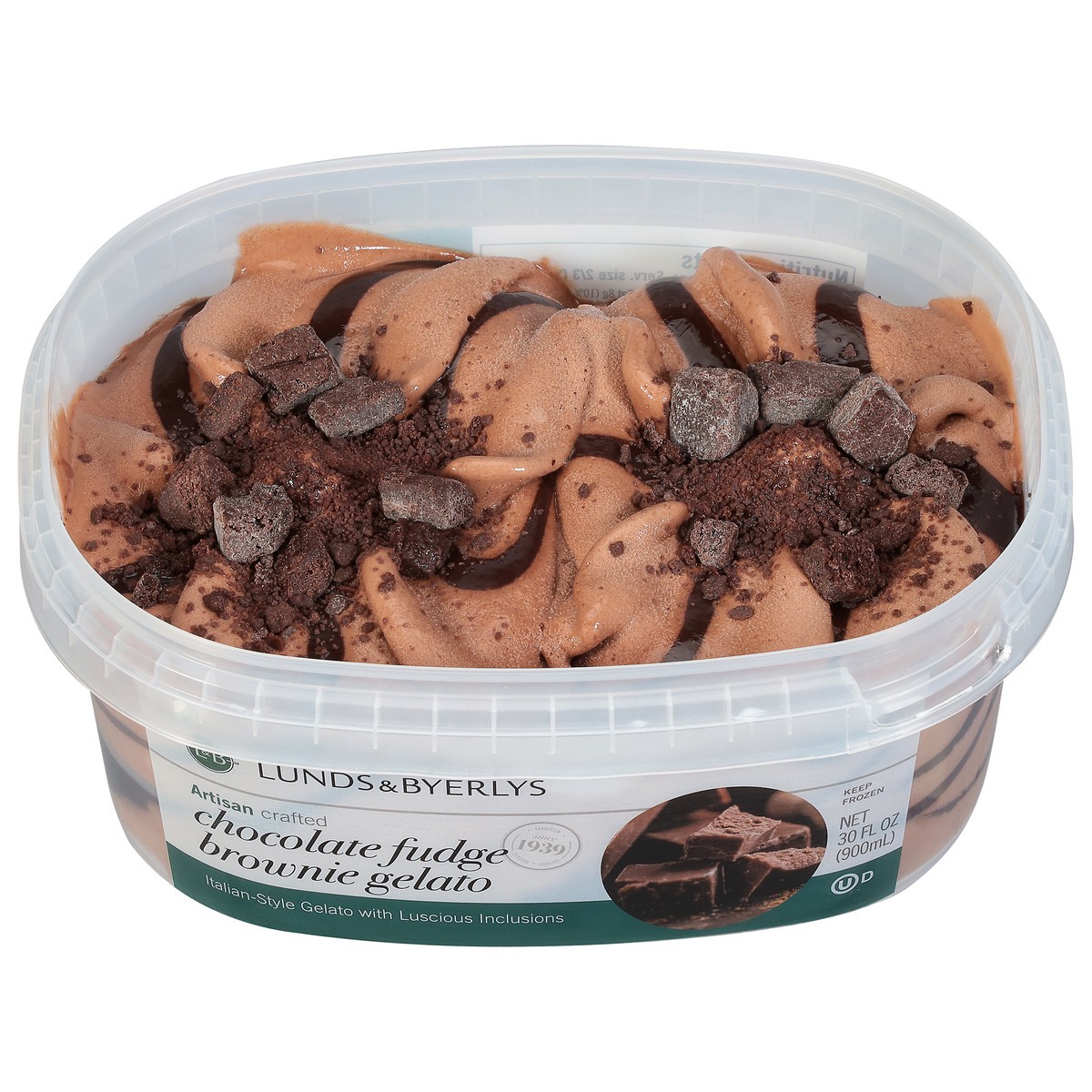 slide 1 of 9, Lunds & Byerlys Chocolate Fudge Brownie Gelato 30 fl oz, 30 fl oz