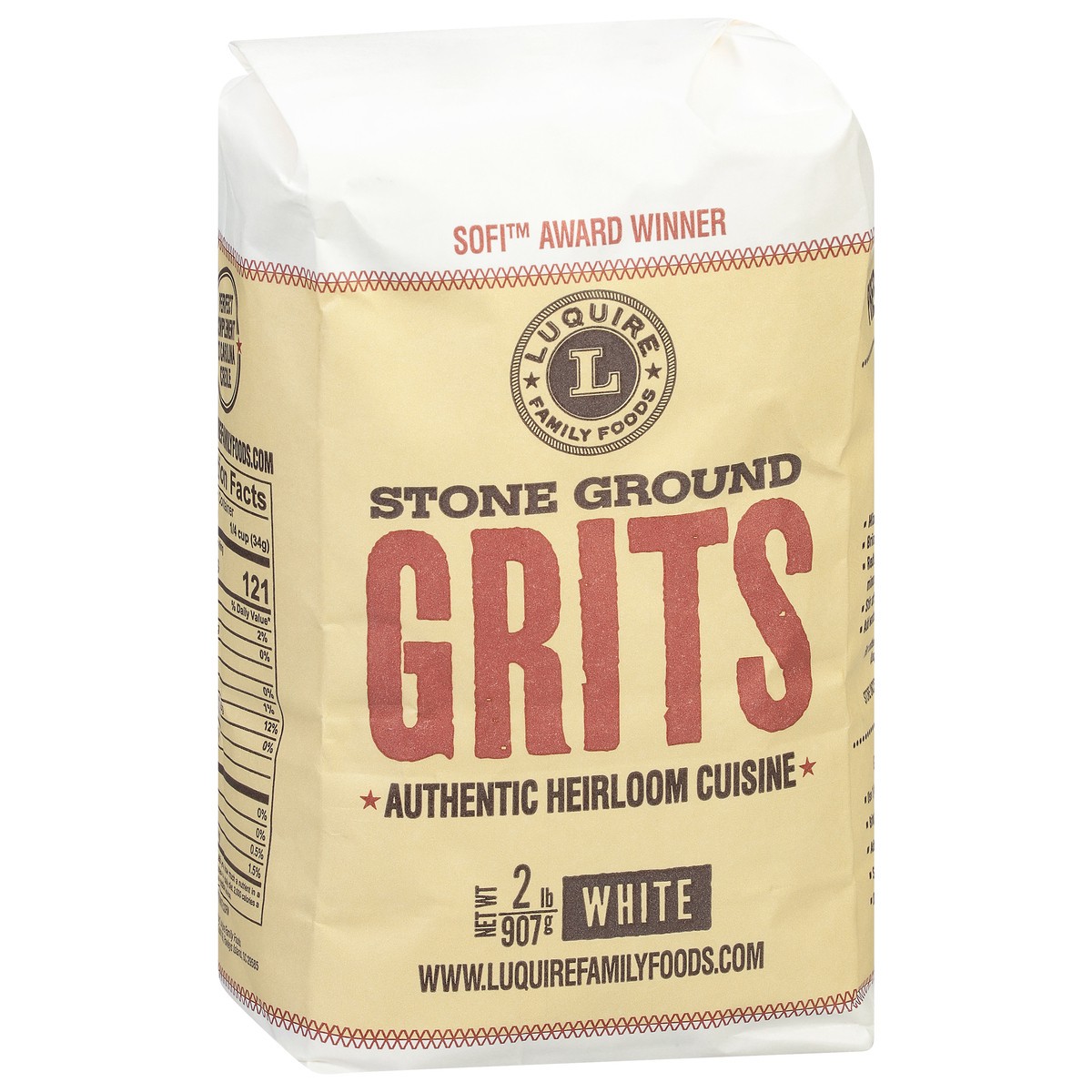 slide 4 of 13, Luquire Family Foods White Stone Ground Grits 2 lb, 2 lb