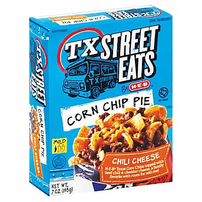 slide 1 of 1, H-E-B TX Street Eats Corn Chip Pie Chili Cheese, 7 oz