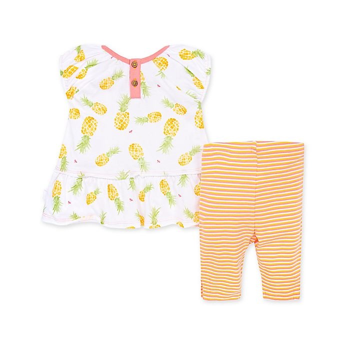 slide 2 of 2, Burt's Bees Baby Maui Tunic & Capri Legging Set - Yellow/Pink, 1 ct