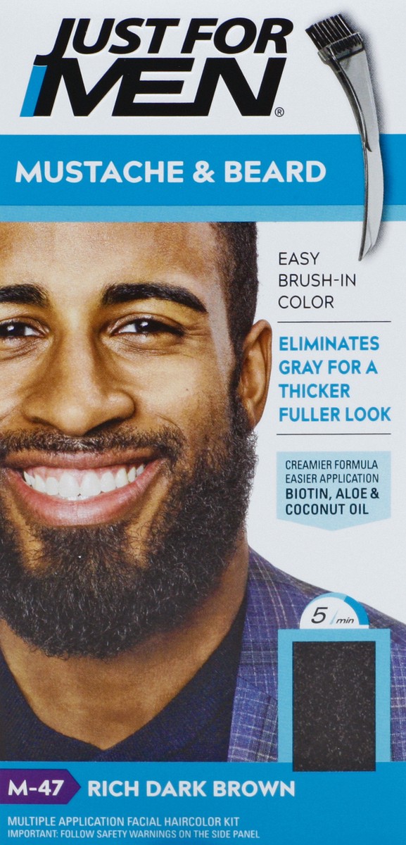 slide 11 of 11, Just for Men Mustache & Beard Coloring, Rich Dark Brown, 1 ea