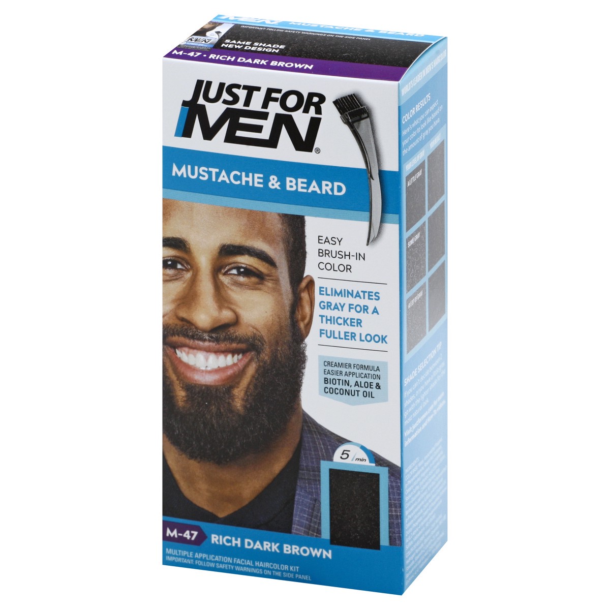 slide 10 of 11, Just for Men Mustache & Beard Coloring, Rich Dark Brown, 1 ea