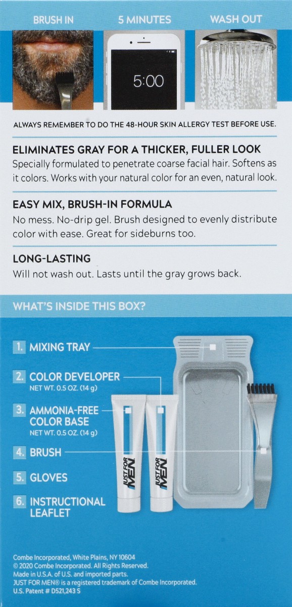 slide 4 of 11, Just for Men Mustache & Beard Coloring, Rich Dark Brown, 1 ea