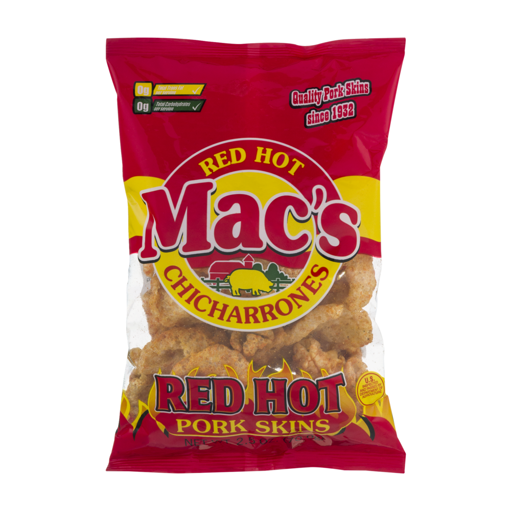 Mac's Pork Rinds Red Hot 2.5 oz Shipt
