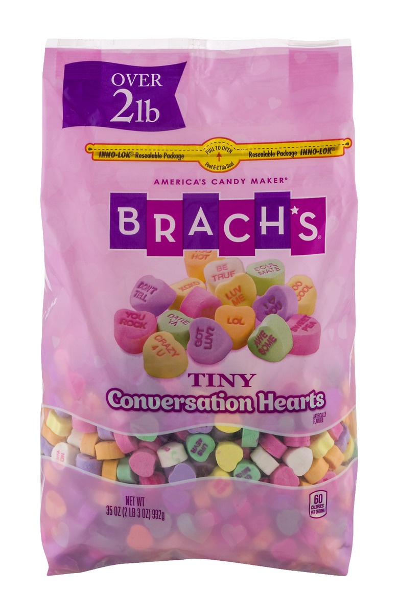 slide 1 of 1, Brach's Tiny Conversation Hearts Candy, 2 lb