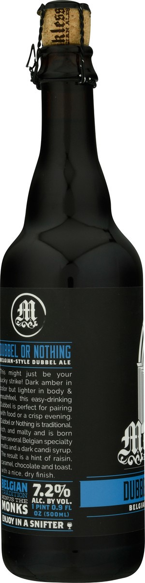 slide 6 of 10, Monkless Dubbel or Nothing Beer 16.9 fl oz, 500 ml