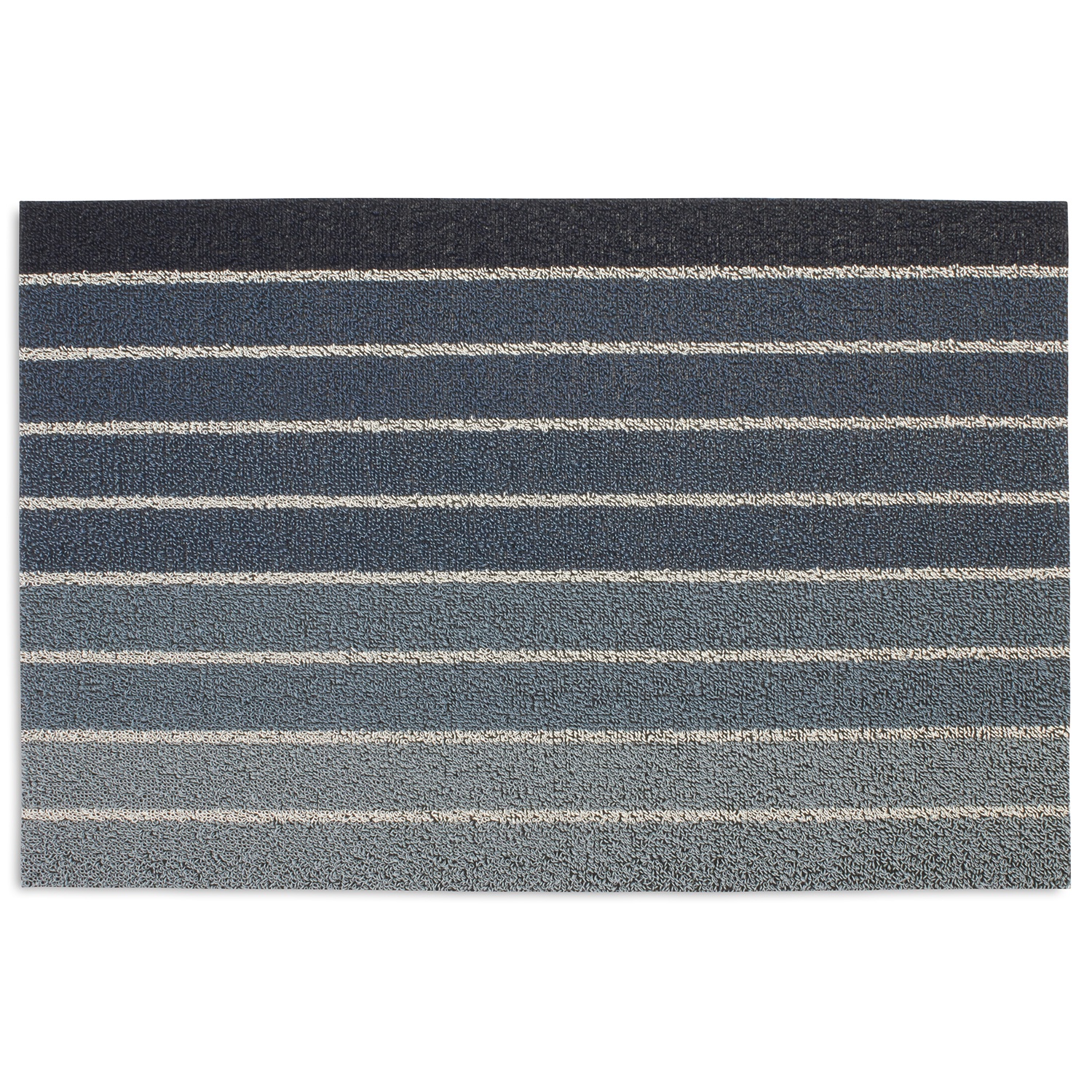 slide 1 of 1, Chilewich Black Denim Shag Mat, Denim, 1 ct