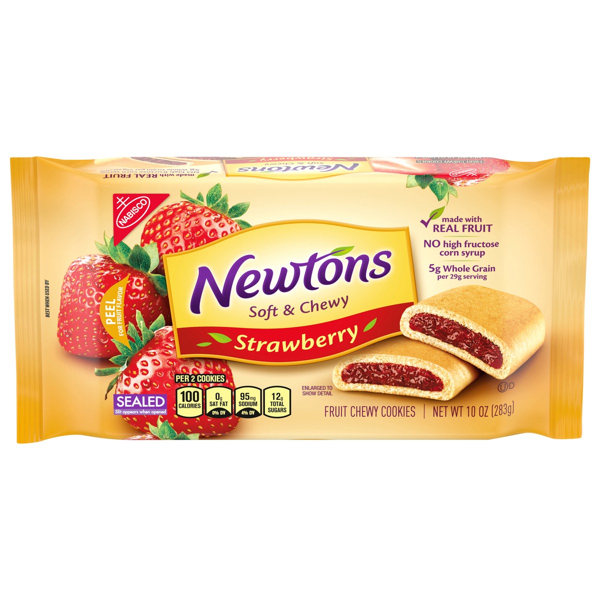 slide 1 of 9, Newtons Soft & Fruit Chewy Strawberry Cookies, (Strawberry Bars), 10 oz Pack, 10 oz