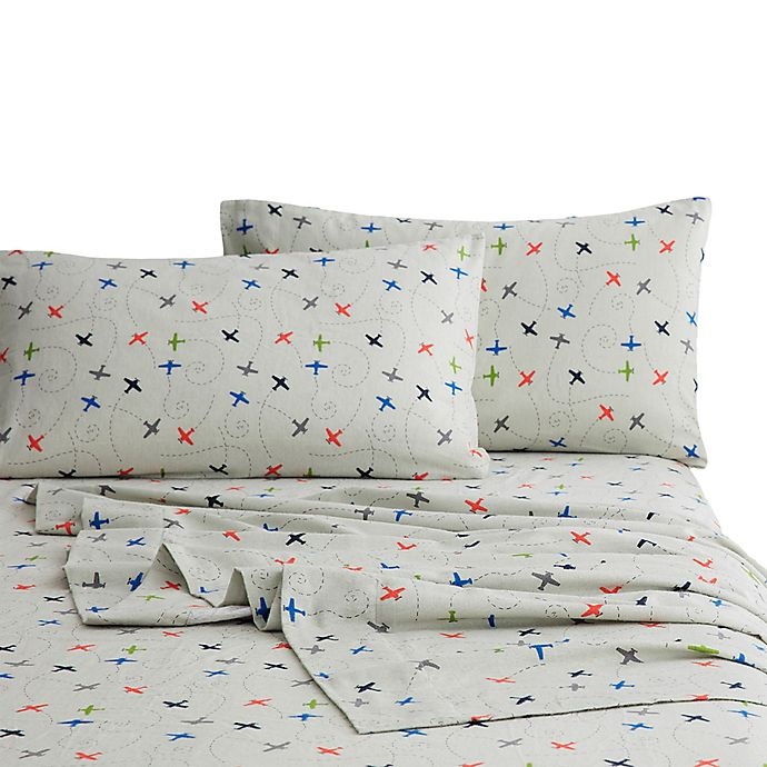 slide 1 of 1, Marmalade Loop De Loop Flannel Full Sheet Set - Grey/Multi, 1 ct