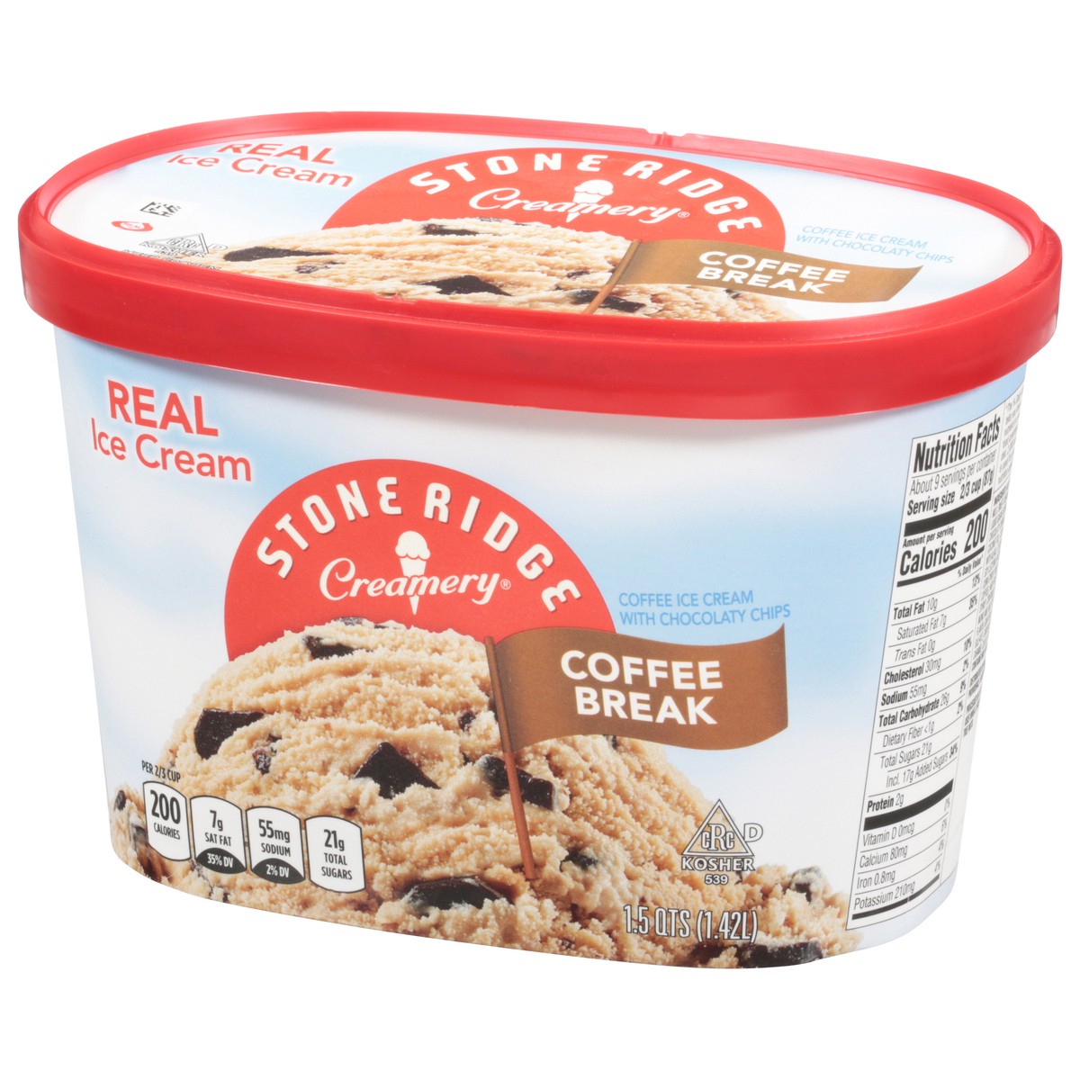 slide 2 of 13, Stone Ridge Creamery Real Coffee Break Ice Cream 1.5 qt, 1.5 qt