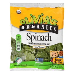 Olivia's Organics Microwave Spinach