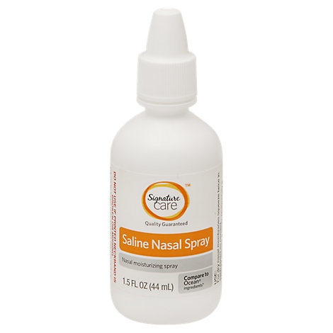 slide 1 of 1, Signature Care Nasal Spray Saline Moisturizing, 1.5 fl oz