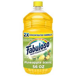 Fabuloso 2X Multi-Purpose Cleaner, No Rinse Floor Cleaner, Long-Lasting Freshness, Pineapple Scent, 56 fl oz