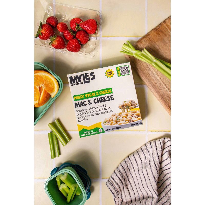 slide 3 of 4, Myles Comfort Foods Frozen Philly Cheesesteak Mac & Cheese - 10oz, 10 oz