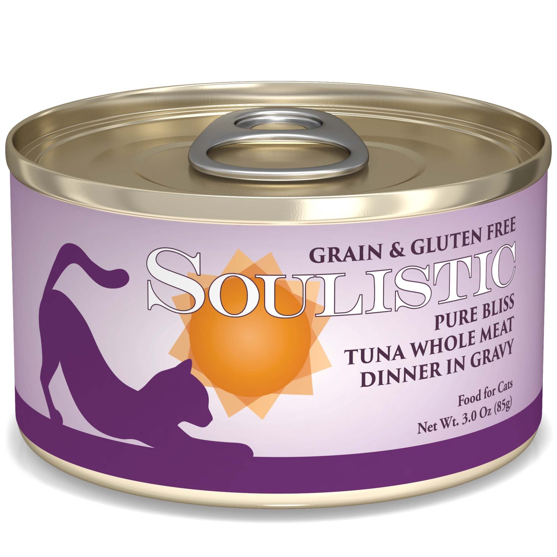 slide 1 of 1, Soulistic Pure Bliss Tuna Whole Meat Dinner Adult Canned Cat Food in Gravy, 3 oz