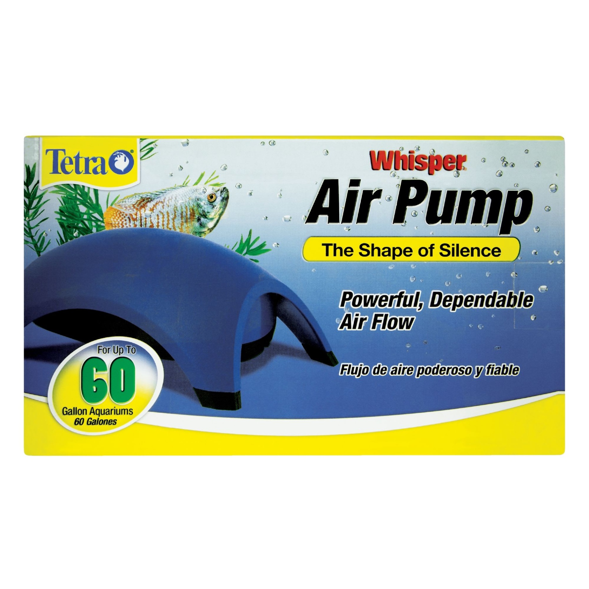 slide 1 of 1, Tetra Whisper Aquarium Air Pump, For 60 gallon Aquariums, 1 gal