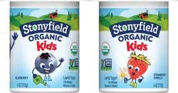 Stonyfield Organic Kids Strawberry Vanilla & Blueberry Lowfat Yogurt Cups