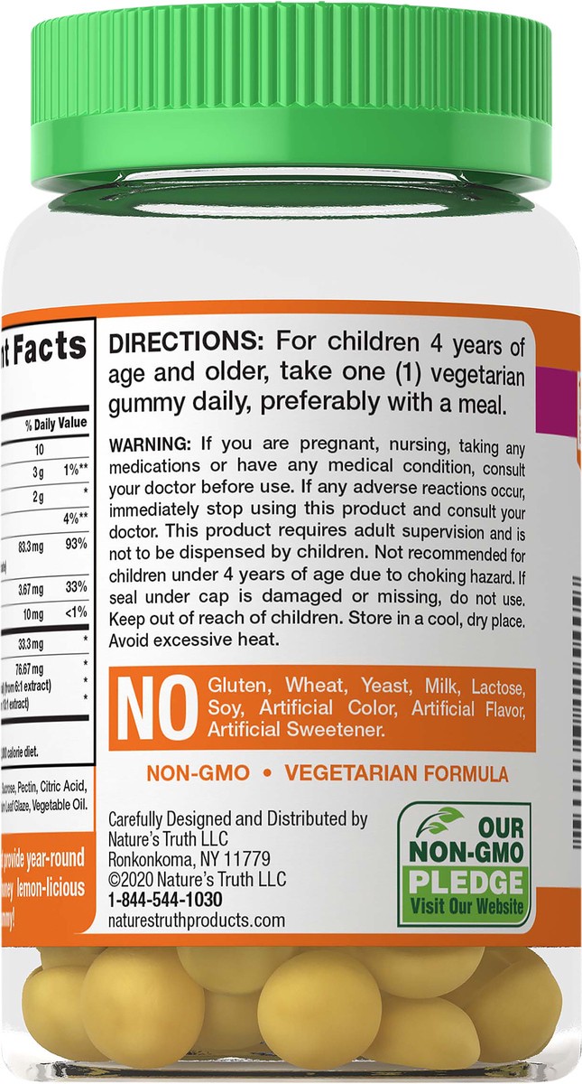 slide 2 of 5, Nature's Truth Just 4 Kidz Vitamin C plus Zinc, Echinacea Gummies, 60 ct