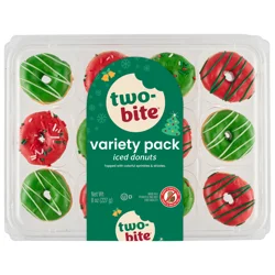 Two Bite Christmas Varty Pk Mini Donuts