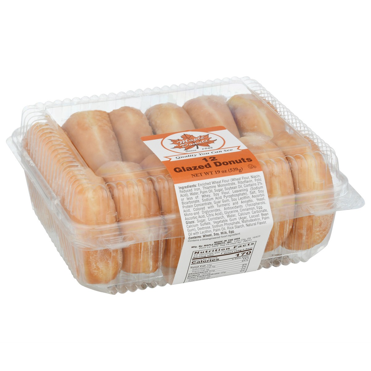 slide 13 of 13, Maple Donuts Glazed Donuts 12 ea, 12 ct