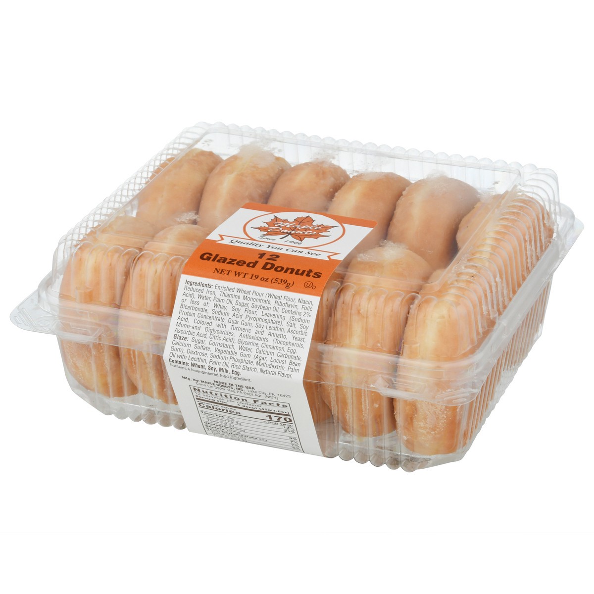 slide 3 of 13, Maple Donuts Glazed Donuts 12 ea, 12 ct