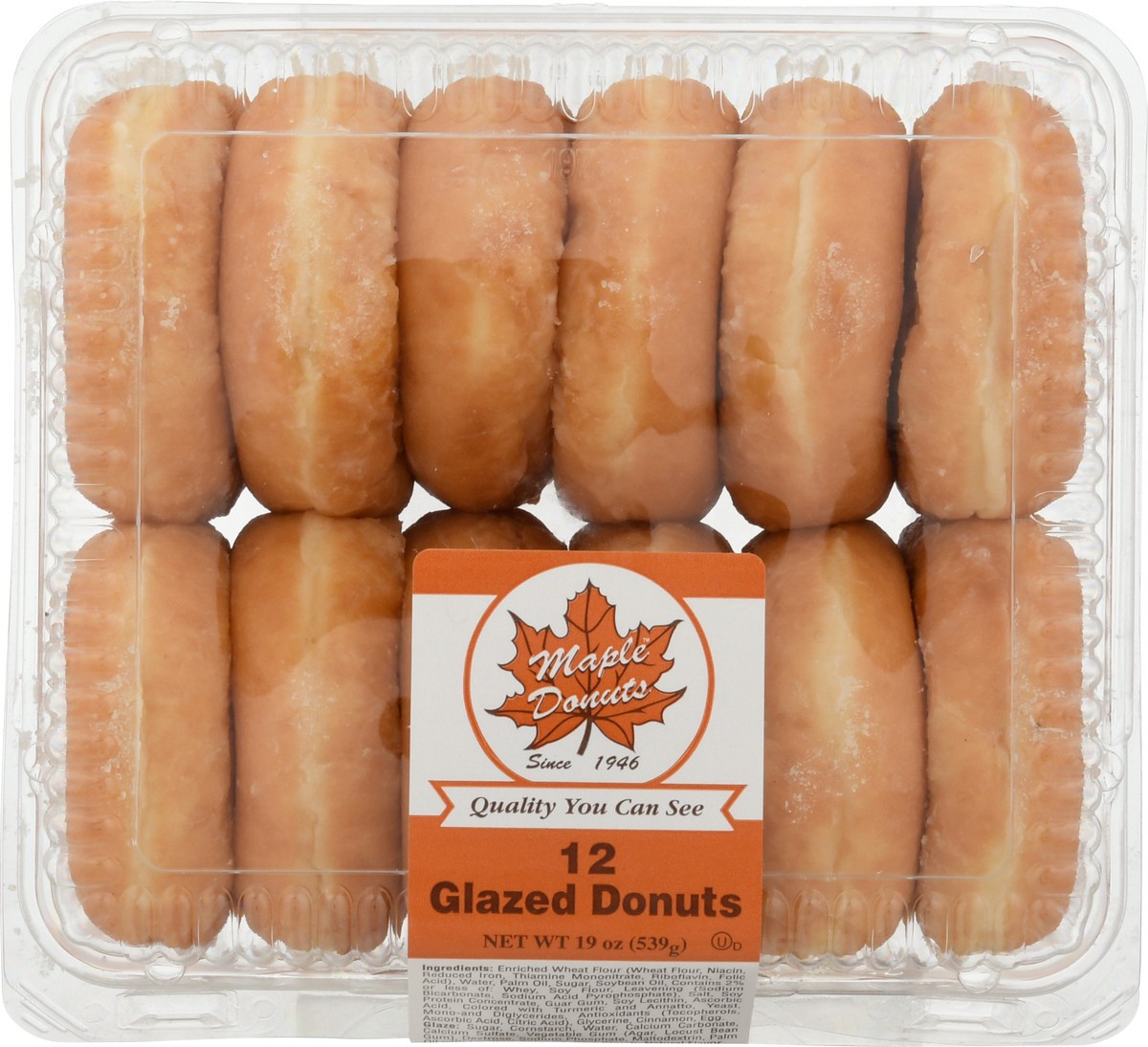 slide 9 of 13, Maple Donuts Glazed Donuts 12 ea, 12 ct