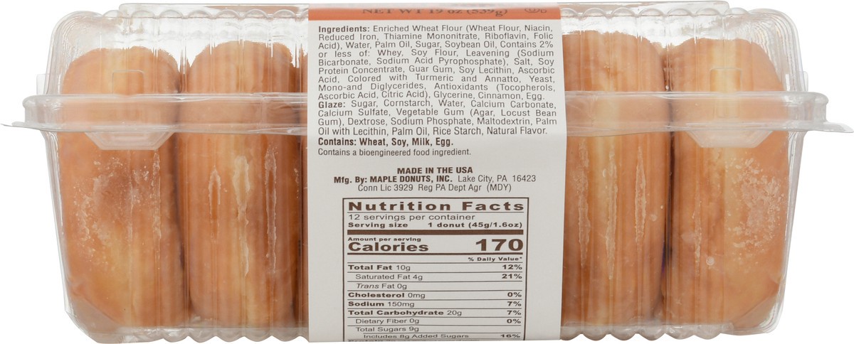 slide 7 of 13, Maple Donuts Glazed Donuts 12 ea, 12 ct