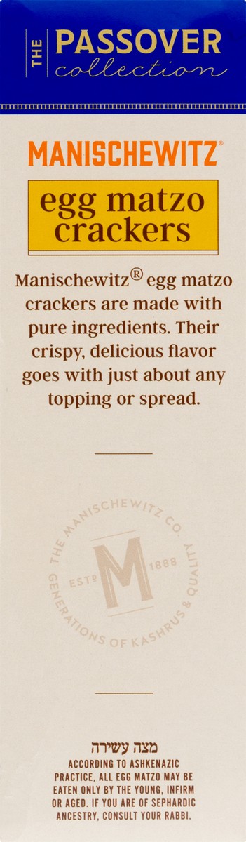 slide 7 of 10, Manischewitz Egg Matzo Crackers - Kosher For Passover, 8 oz