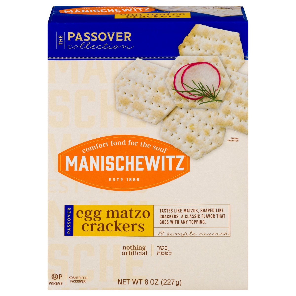 slide 1 of 10, Manischewitz Egg Matzo Crackers - Kosher For Passover, 8 oz