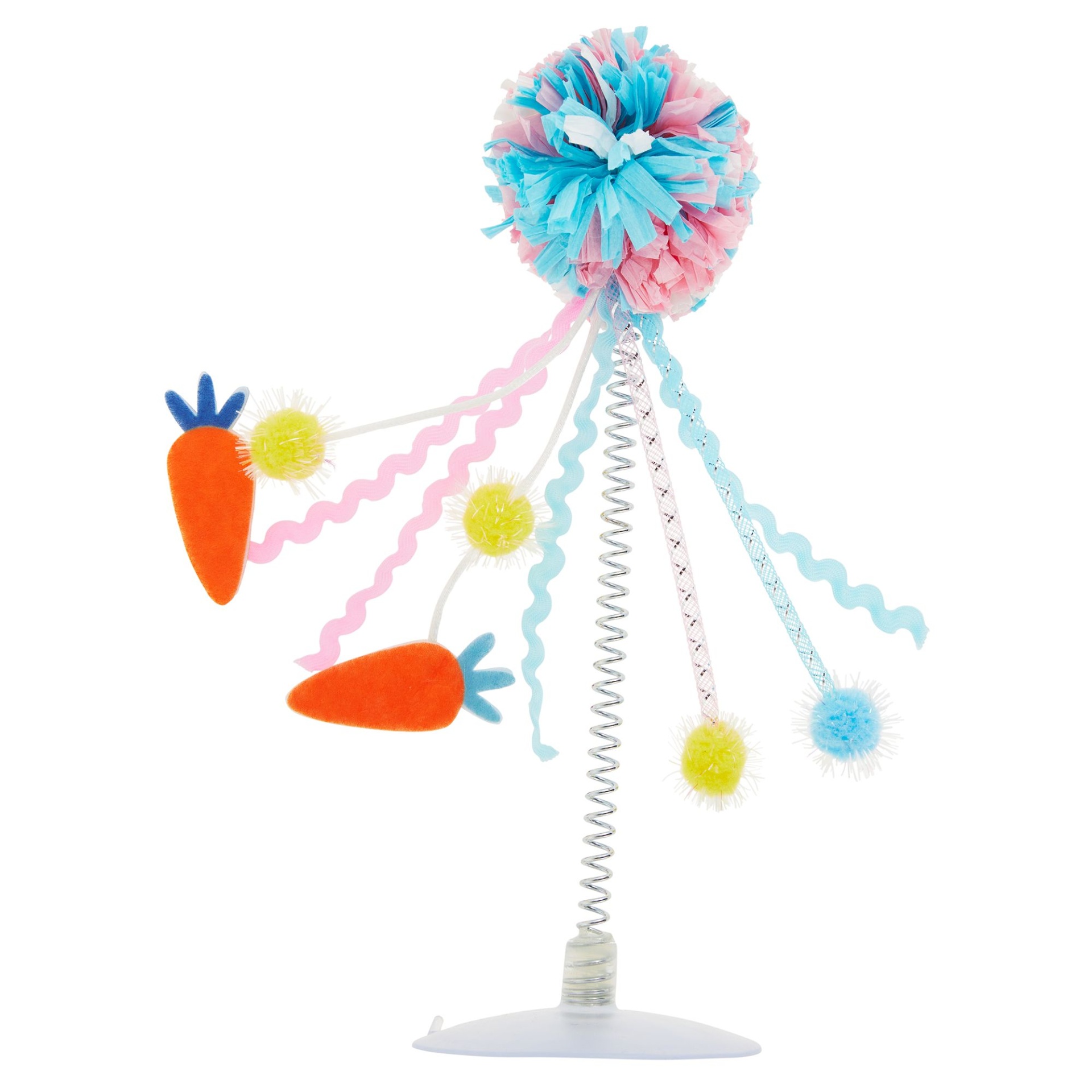 slide 1 of 1, Whisker City Easter Puff Ball Swatter Cat Toy, 1 ct