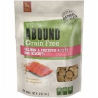slide 1 of 1, Abound Grain Free Salmon & Chickpea Recipe Dog Biscuits Treats, 12 oz