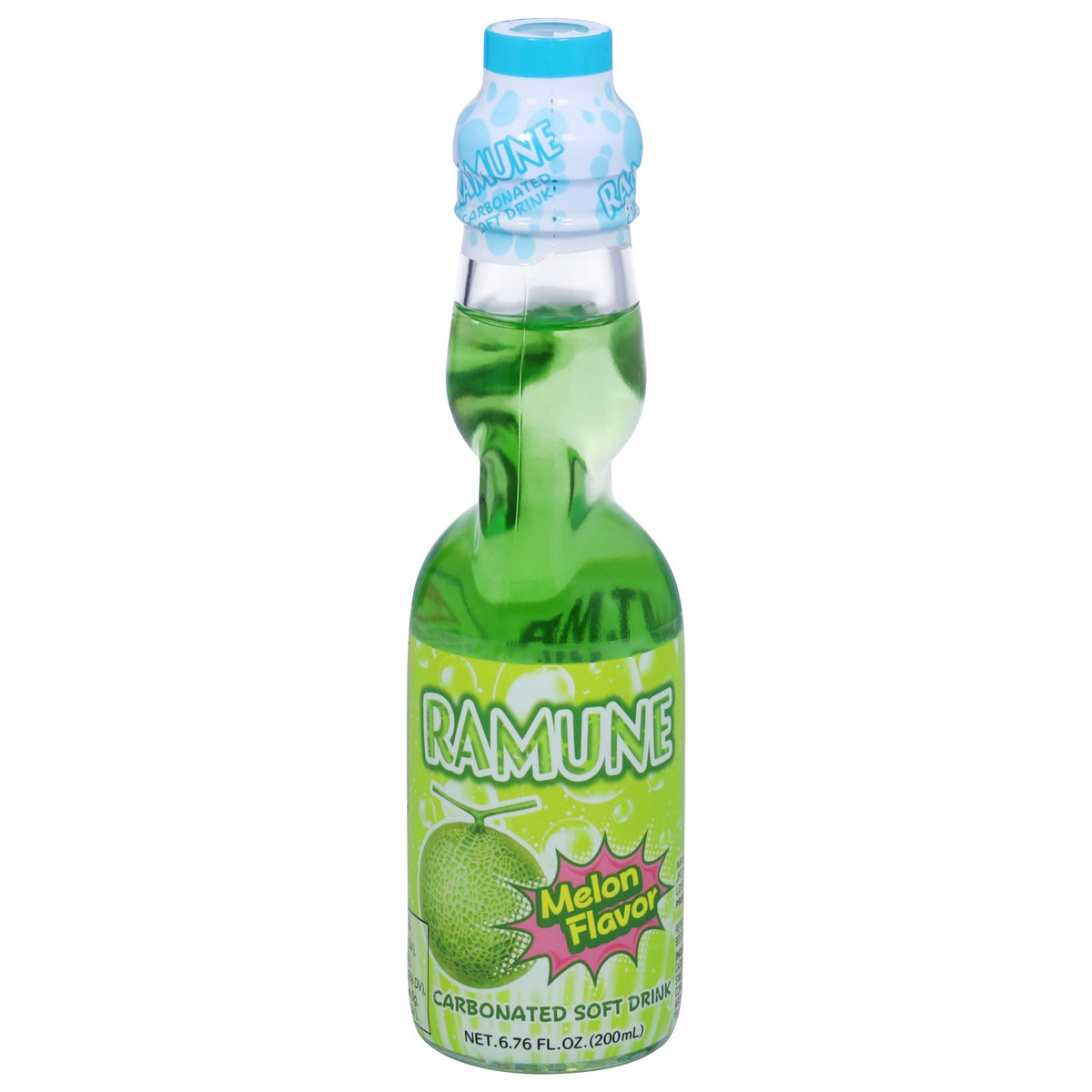slide 1 of 14, Ramune Carbonated Melon Flavor Soft Drink 6.76 fl oz, 6.76 fl oz