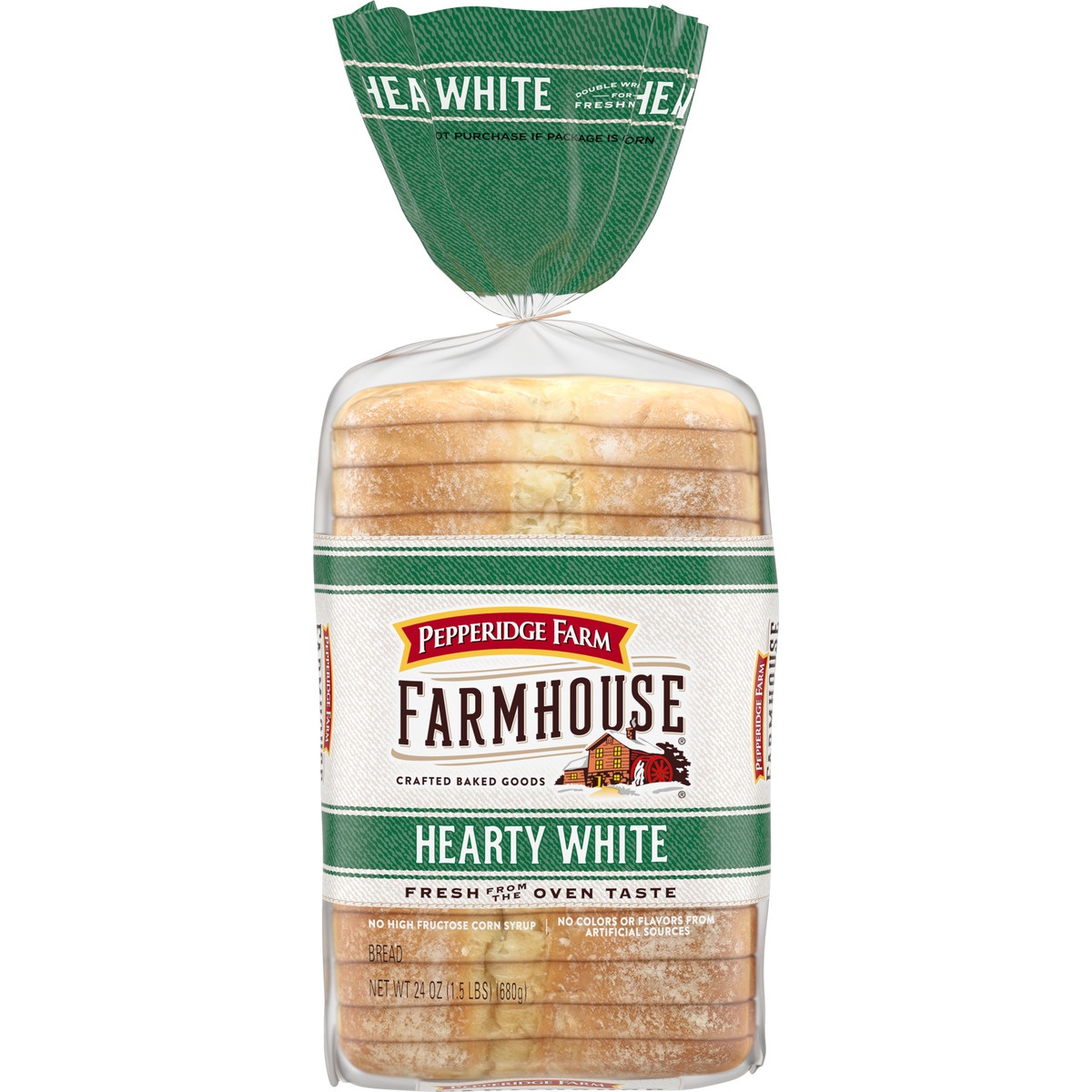 slide 1 of 1, Pepperidge Farm Farmhouse Hearty White Bread, 24 oz