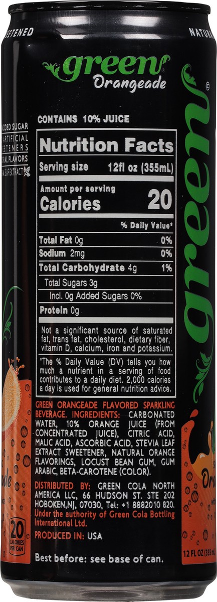 slide 7 of 11, Green Cola Orangeade Soda - 11.15 oz,