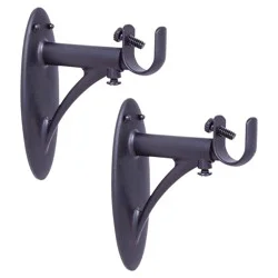 Kenney 5/8" Fast Fit Easy Install Adjustable Bracket, Matte Black