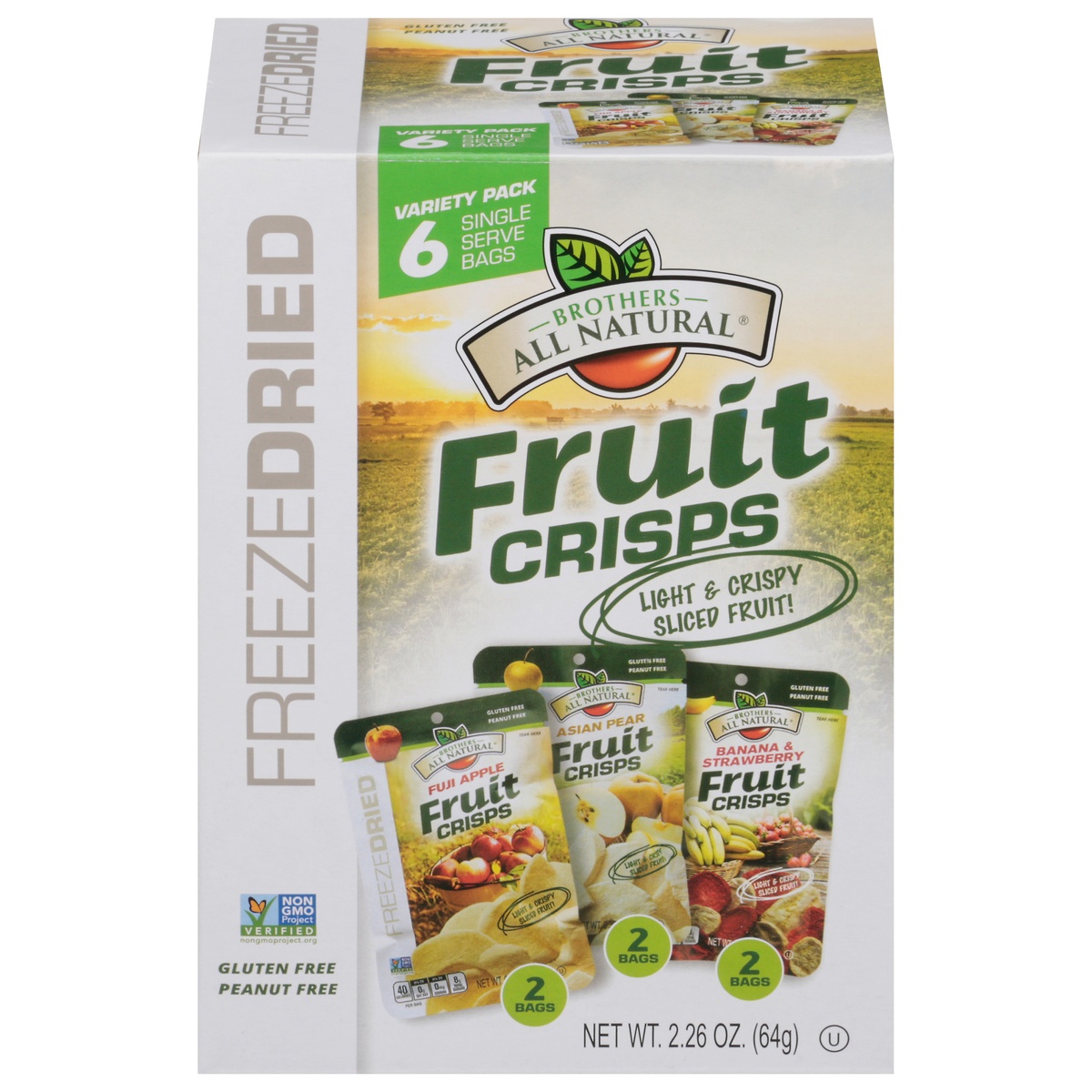 slide 1 of 1, Brothers All Natural Freeze-Dried Fruit Crisps Variety Pack, 6 ct