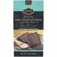 slide 1 of 1, Private Selection Sugar Free Dark Chocolate Bites with Sea Salt, 3.8 oz