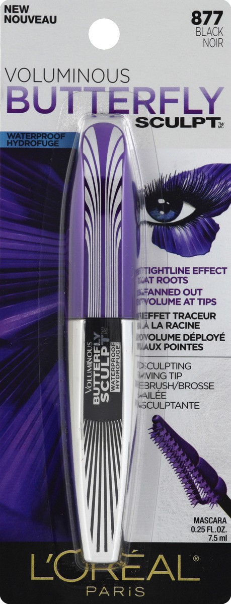 slide 2 of 2, L'Oréal Paris Voluminous Butterfly Sculpt Waterproof Mascara 877 Black, 0.25 fl oz