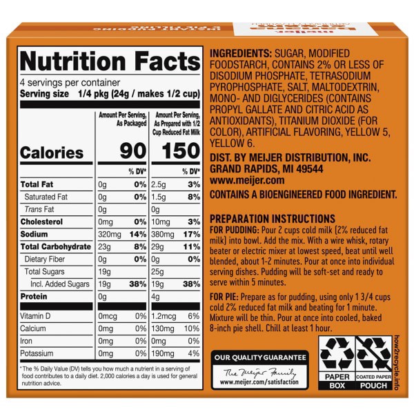 slide 20 of 29, Meijer Instant Banana Cream Pudding & Pie Filling, 3.4 oz