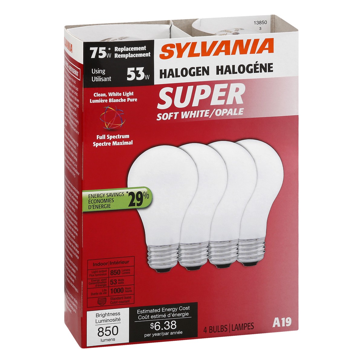 slide 2 of 11, Sylvania 53 Watts Halogen Super Soft White Light Bulbs 4.0 ea, 4 ct