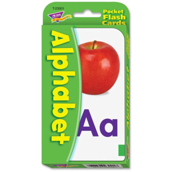 slide 2 of 2, TREND Pocket Flash Cards, Alphabet, Box Of 56 Cards, 56 ct