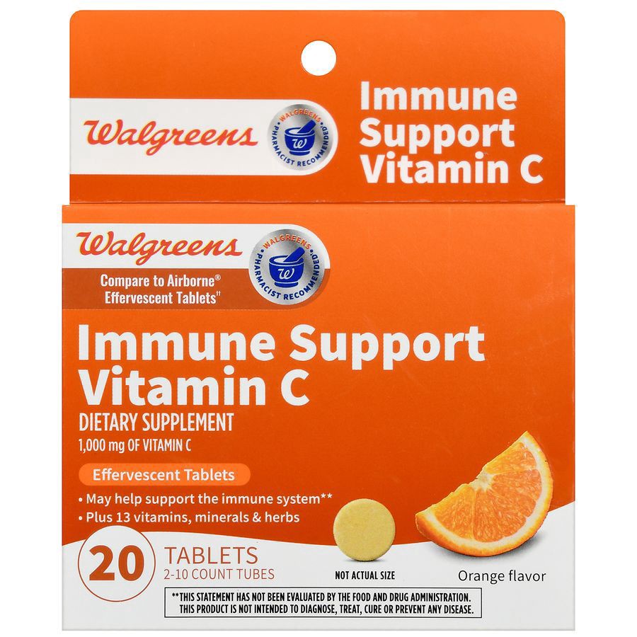 slide 5 of 5, Walgreens Wal-Born Vitamin C Effervescent Tablets Orange, 20 ct