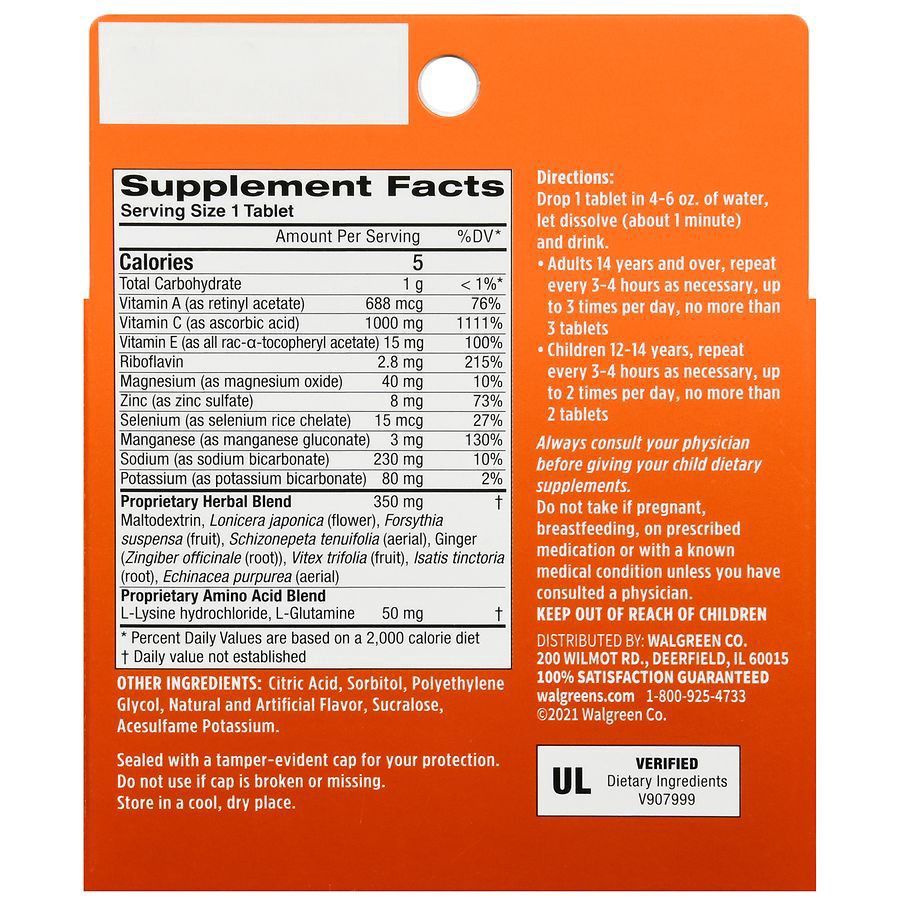 slide 2 of 5, Walgreens Wal-Born Vitamin C Effervescent Tablets Orange, 20 ct
