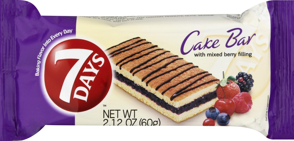 slide 11 of 13, 7DAYS Cake Bar, Mixed Berry, 2.12 oz