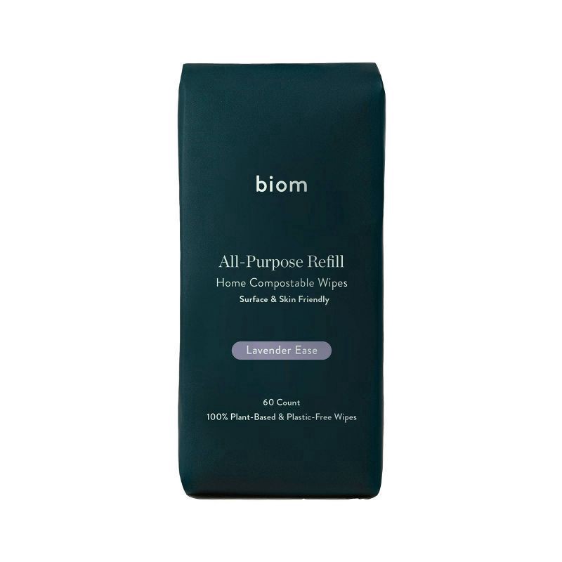 slide 1 of 5, Biom Lavender Ease All Purpose Cleaning Wipes Refill - 60 ct, 60 ct