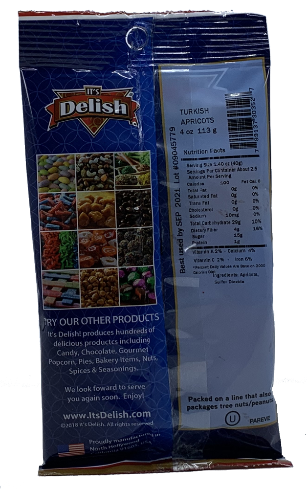 slide 2 of 2, It's Delish Apricots 4 oz, 4 oz