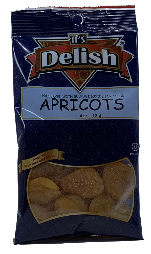 slide 1 of 2, It's Delish Apricots 4 oz, 4 oz
