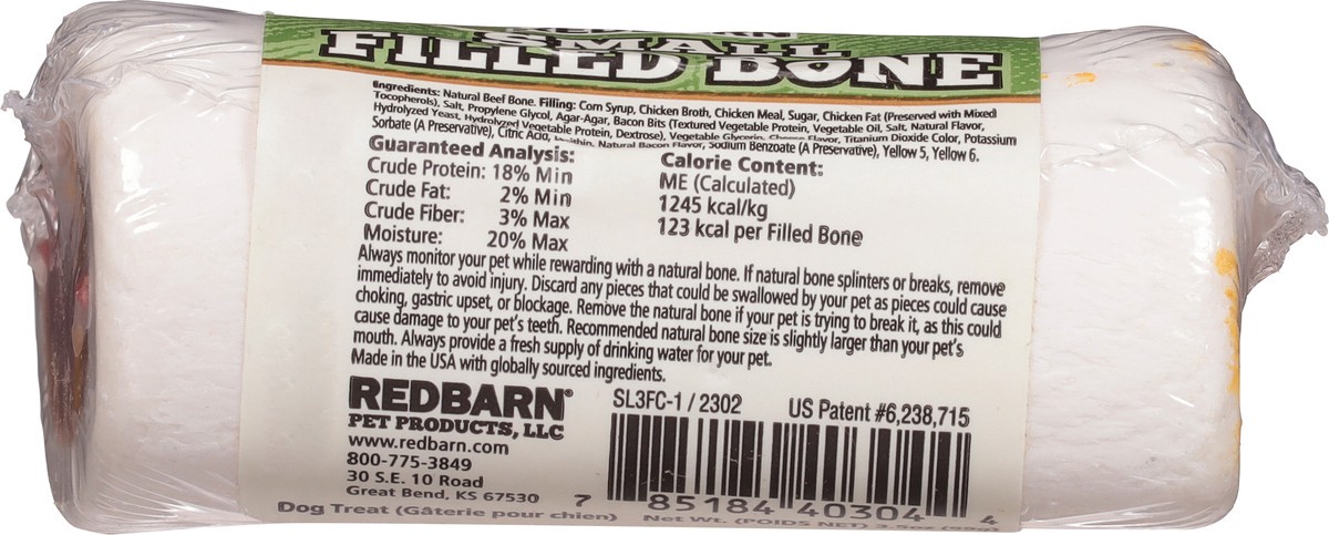 slide 13 of 15, Redbarn Pet Products Filled Bone Cheese & Bacon Flavor, 3.5 oz